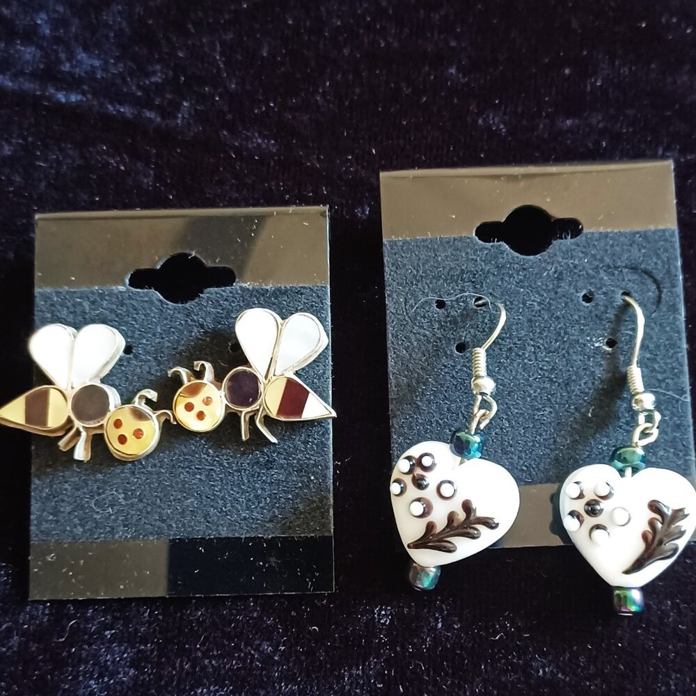Two Pairs of Pierced Earrings